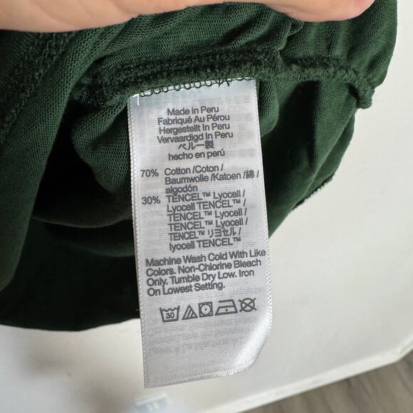 Madewell Side-Cinch Muscle Tee SZ XL Summit Green Crewneck Contrast Stitch Trim - Picture 5 of 6